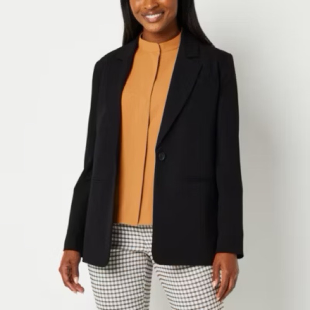 Worthington Women’s Single Button Blazer in Black, size Large